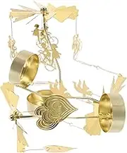 Cabilock 3pcs Rotating Candle Holder Carousel for Valentine Day Elegant Decor for Home Party Romantic Candle Holders for Tea Lights and Special Occasions