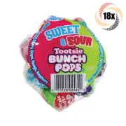 18x Bags Tootsie Bunch Pops Sweet & Sour Assorted Lollipop Candy | 8 Pops Each