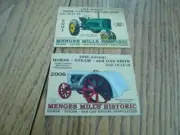 2001 2006 Menges Mills Historic Horse Gas Steam Engine Show Dash Plaques - Two