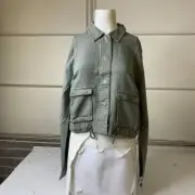 SPLENDID Breck Spread Collar Jacket Women's Size Small Olive Branch