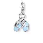 CC822 THOMAS SABO SILVER C/CLUB BLUE ENAMEL BOOTIES CHARM