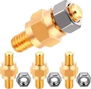 8 Pieces Side Post Battery Terminal 3/8 16 Bolts Side Battery Post Adapter Standard Battery Post Stud Extender Screws