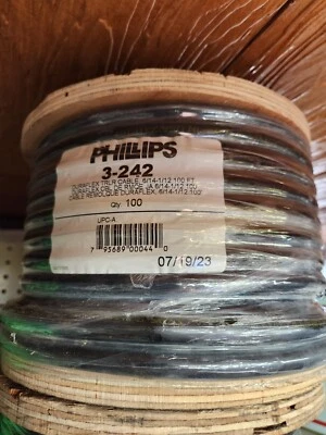 100' Phillips Industries 3-242 Duraflex Trailer Cable Spool 7 Conductor .570" OD