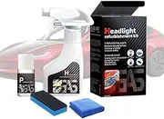 Car Headlight Repair Fluid | 180ml Headlight Scratch Remover with Rag and Brush - Weatherproof Scratch-Resistant Cleaning Tool for Automobile Maintenance Refurbishment