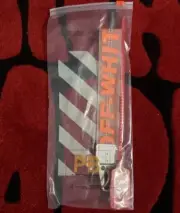OFF WHITE Lanyard Keychain Industrial Clasp Red and Black With Zip Tie New