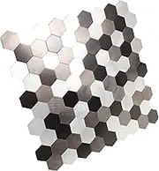 Zerodeko Hexagonal Wall Tiles Mosaic Sticker Tiles Retro Tile Sticker Tile Stickers Kitchen Backsplash Tiles Peel and Stick Peel and Stick Tiles for Wall Tile Decor Aluminum Composite Panel