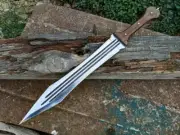 Custom Handcrafted Roman Gladius Short Sword 21" 1095 High Carbon Steel Blade wi