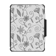 iPad Pro 11-inch (3rd/4th gen) Impact Folio Case Abstract gray black white watercolor floral