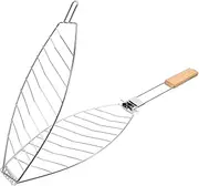 Stainless Steel Fish Grill Basket Portable Barbecue Basket Grilling Mesh Rack Camping Accessory