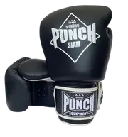 PUNCH Boxing Gloves Siam LEATHER BLACK 16OZ