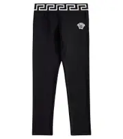[Versace Kids] Versace Kids Greca cotton-blend jersey leggings Y 8 black