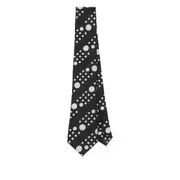[Yohji Yamamoto] Yohji Yamamoto Polka-dot Silk Tie III NUMERIC BLACK/WHITE