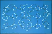 Full Line Stencil I Love It - Edge to Edge Nylon Mesh Stencil, Continuous Line Template for Hand Quilting, Free Motion Quilting, Domestic Machine Quilting, Long-Arm Quilting