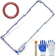 12612350 Oil Pan Gasket, OS30693R Gasket Kit Compatible with Chevy Silverado, Suburban, Tahoe, Trailblazer, GMC Sierra, Yukon, Envoy for 4.8L, 5.3L, 6.0L, 6.2L