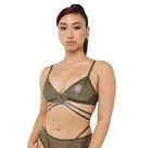 Savage X Fenty Going Platinum Triangle Bralette + Matching Panties SZ XS NWT
