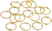 GBSTORE 200 PCS 12mm Double Loops Round Split Jump Rings Wire Connector for Jewelry Making (Gold)