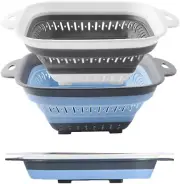 Collapsible Colander Set, Square round Triangles Silicone Kitchen Strainer Perfe