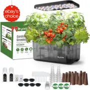 Hydroponics Growing System 8 Pods Indoor Garden LED Grow Light Water Reminder