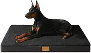 Patas Lague Orthopedic XL Dog Bed for Large Dogs 42''X28'', Soft Comfortable Waterproof Egg Crate Foam Big Large Pet Beds Mat with Removable Washable Cover, Black
