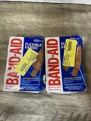 2-Band-Aid Brand Flexible Fabric Adhesive Bandages - 100 ct - ASSORTED sizes