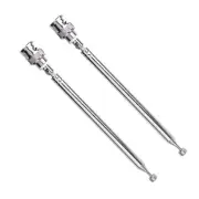 2Pcs 25-1300MHz VHF/UHF/AM/FM BNC Connector Telescopic Antenna For Radio