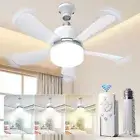 Socket Ceiling Fans with Lights and Remote- Socket Fan light with Dimmable Led L