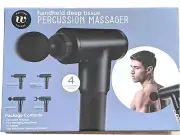 Wayland Square Hand Held Deep Tissue Percussion Massage with 4 Attachment Heads