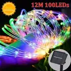 100 LED Solar LED Strip Rope Fairy String Lights Christmas Outdoor DIY Decor