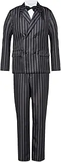 [Nahzsai] Gomez Addams Costume for Men Adults Jacket Blazer Pants Suit Family Halloween Cosplay Party Outfit