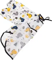 Hohopeti Cotton Sleeve Bib Feeding Smock Apron with Cartoon Design Durable Long Sleeve Easy Clean Dining Smock for Months