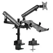 Brateck Mechanical Monitor Mount with Laptop Holder - 17"-32"