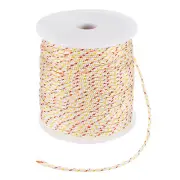 Recoil Starter Rope Pull Cord 2.5mm 50m for Mower [White Red Yellow]