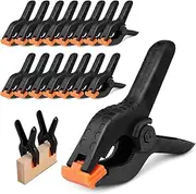 Spring Clamps, 20pcs Mini Backdrop Clips, 2 Inch Heavy Duty Plastic Spring Clamps for Woodworking, Photography Studio, Home Improvement