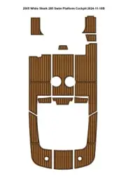 2005 White Shark 285 Swim Platform Cockpit Boat EVA Faux Flooring Pad Mat
