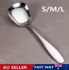 Square Head Thickened Stainless Steel Spoons, Rice& Soup Spoons, Large Spoons