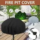 76cm Patio Round Fire Pit Cover Waterproof Dustproof Protector Grill BBQ Cover #