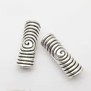 [UGLYAF] 2pcs Viking Runes Beads for Jewelry Making Dreadlock Hair Beard Beads Tube DIY Accessories (Color : 2pcs Style 3)