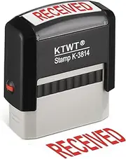 Received Stamp, Received Self Inking Stamp -Refillable Stampers for Office, Business, Accounting, Bookkeeping, Coding, Legal, Notary, Ordering, Inventory Stamps - Red Ink