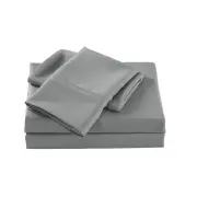 Royal Comfort 2000 Thread Count Bamboo Cooling Sheet Set Ultra Soft Bedding - King - Mid Grey
