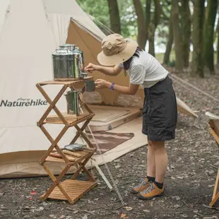 Naturehike戶外露營摺疊置物架 四層架子實木炊具餐具架 (1.5折)