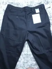 Dockers Classic Fit Easy Khaki Pleated Mens Navy Blue Pants 36 x 31 Stretch