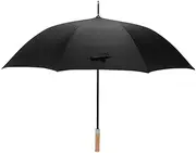 Portable Oversize Golf Umbrella Windproof Large Stick Umbrella with Solid Wood Handle Simple Portable Canopy Vented Umbrella for Men Women Business