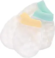 [BESTYASH] Face Scratch Gloves Compact Glove Compact Mitten for Mitten Cotton Mittens Gloves No Scratch Mittens Accessory Newborn Ice Silk