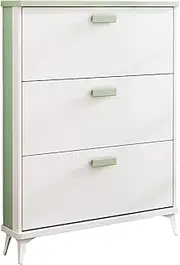 3-Layer Wooden Shoe Cabinet, Home Shoe Storage Rack, Furniture Unit Can Hold 8-12 Pairs of Shoes, Suitable for Narrow Corridors, Living Rooms and Bedrooms (Size : Length 70cm)