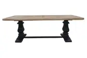 VI Velino Solid Timber Bluster Leg Dining Table