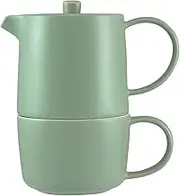 Maxwell & Williams Cafe Life Tea for One with Infuser 450ML Seafoam Gift Boxed