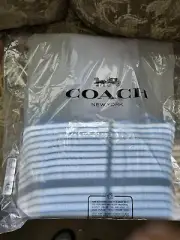 Coach Zip Tote Bright Blue Crossgrain Leather #4454 New With Tags