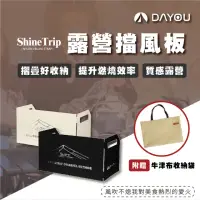 在飛比找momo購物網優惠-【ShineTrip 山趣】卡式爐擋風板 質感露營 風格露營