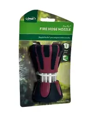 Orbit Red/Black Rubber Coated Twist Fire Hose Nozzle with Standard 3/4 in.