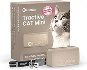 Tractive GPS Cat Tracker (6.5 lbs+), Real-time Pet Location Tracker, Health & Wellness Alerts, Battery Life Up to 7 Days, Breakaway Cat Collar Included (Brown)